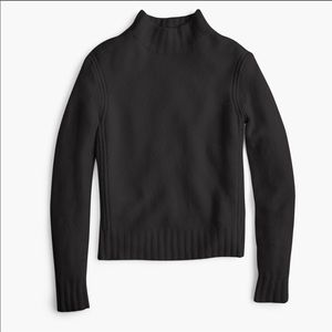 J. Crew Point Sur Mock Neck Black Sweater
